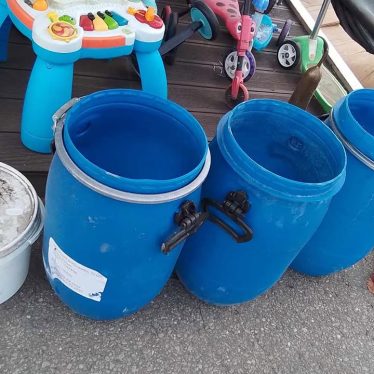 Plastikinės statinės 3 vnt