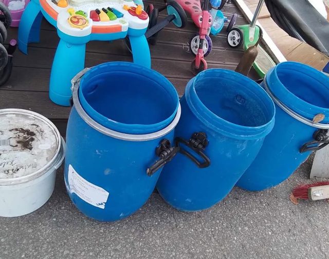 Plastikinės statinės 3 vnt
