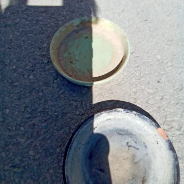 2 lėkštutės po vazonais